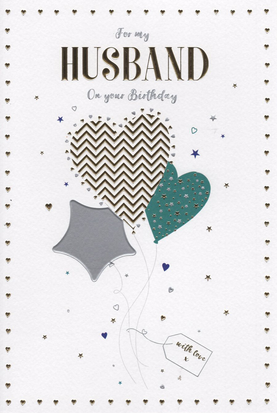 Bday Husband - Hearts - The Wild Card